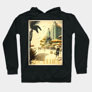 Argentina Beach Vintage Travel Art Poster Hoodie